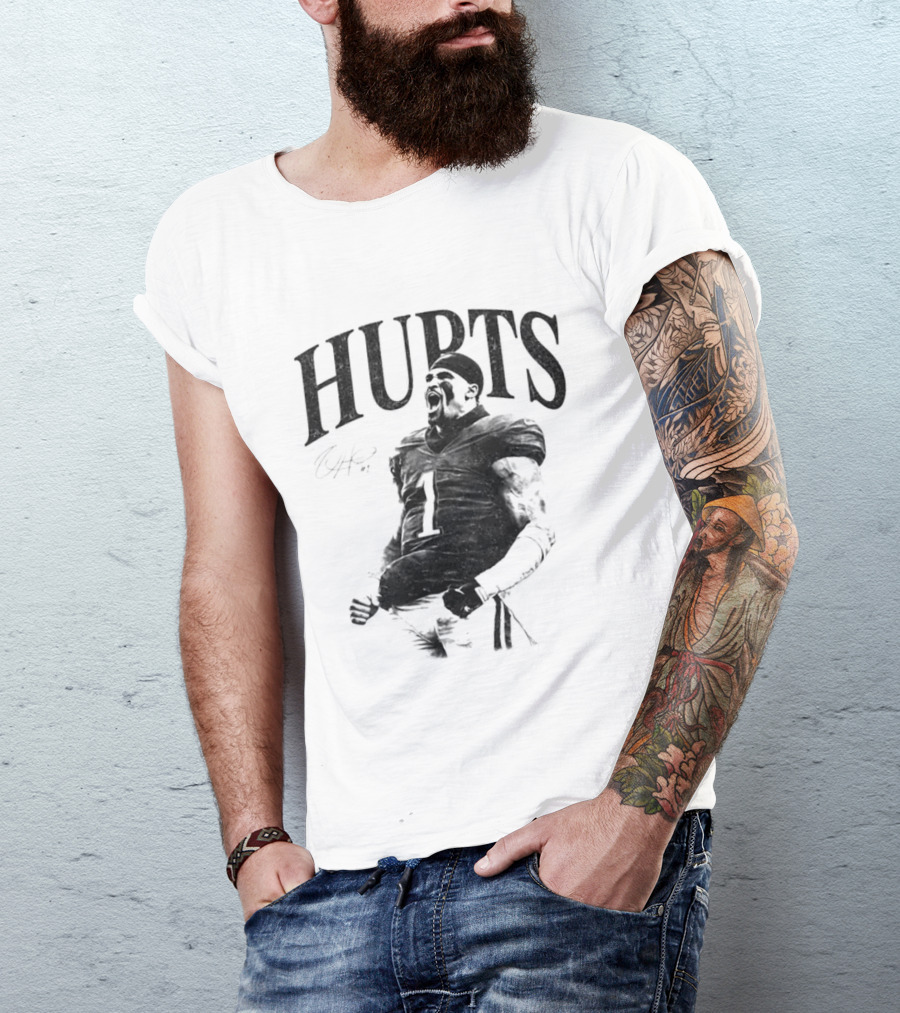 Jalen Hurts Philadelphia Eagles Number One Signature Football Player T-Shirt
