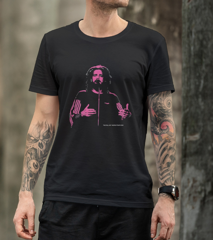 J. Cole The Fall Off World Tour 2026 Pink T-Shirt