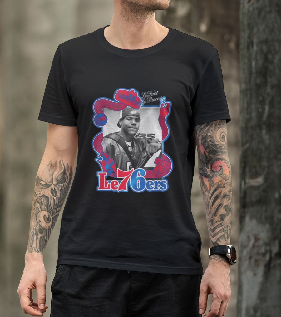 LeTrust LeProcess LeBron James Le76ers Snake Motif T-Shirt