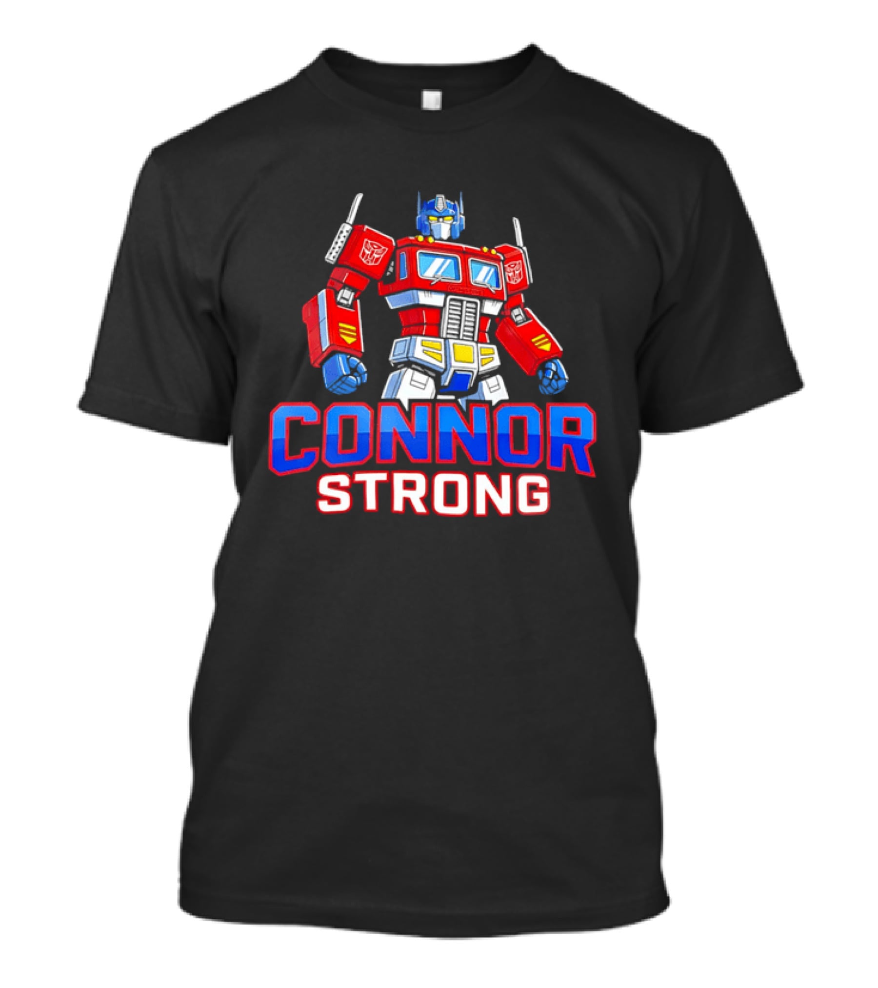 Connor Strong Transformers Optimus Prime Robot Cartoon T-Shirt