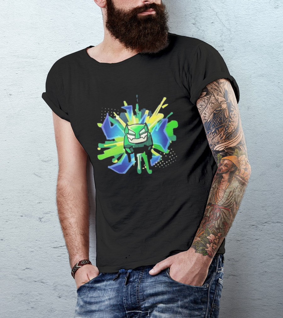 Vortrox Graffiti Green Blue Splash T-Shirt