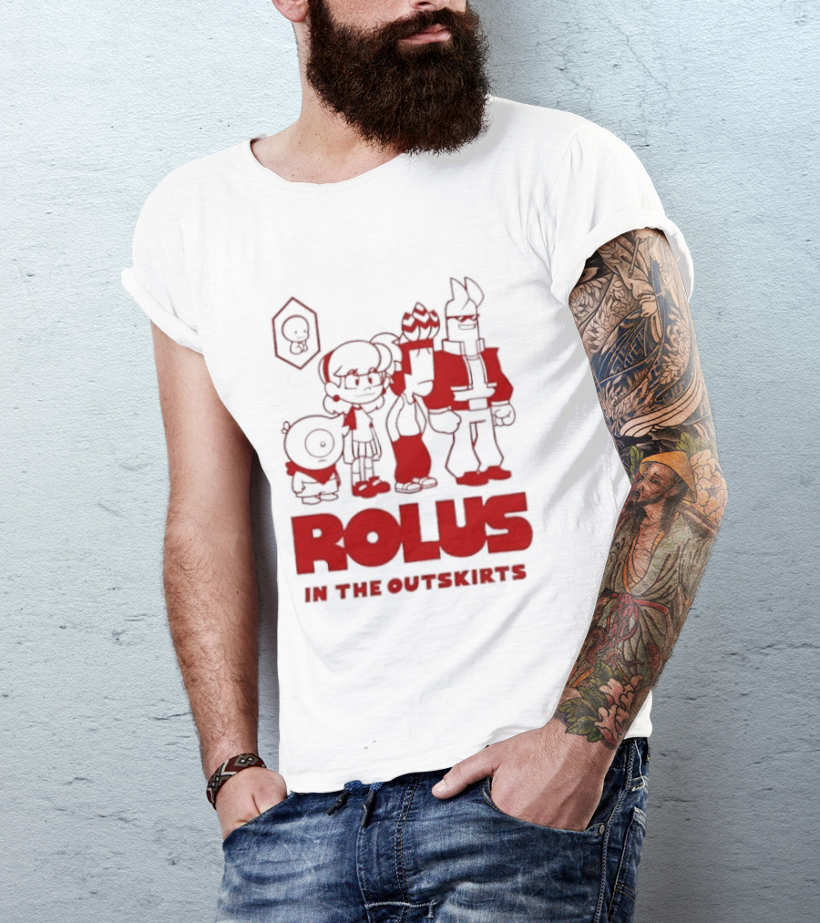 ROLUS In The Outskirts Cartoon Characters Lineup T-Shirt