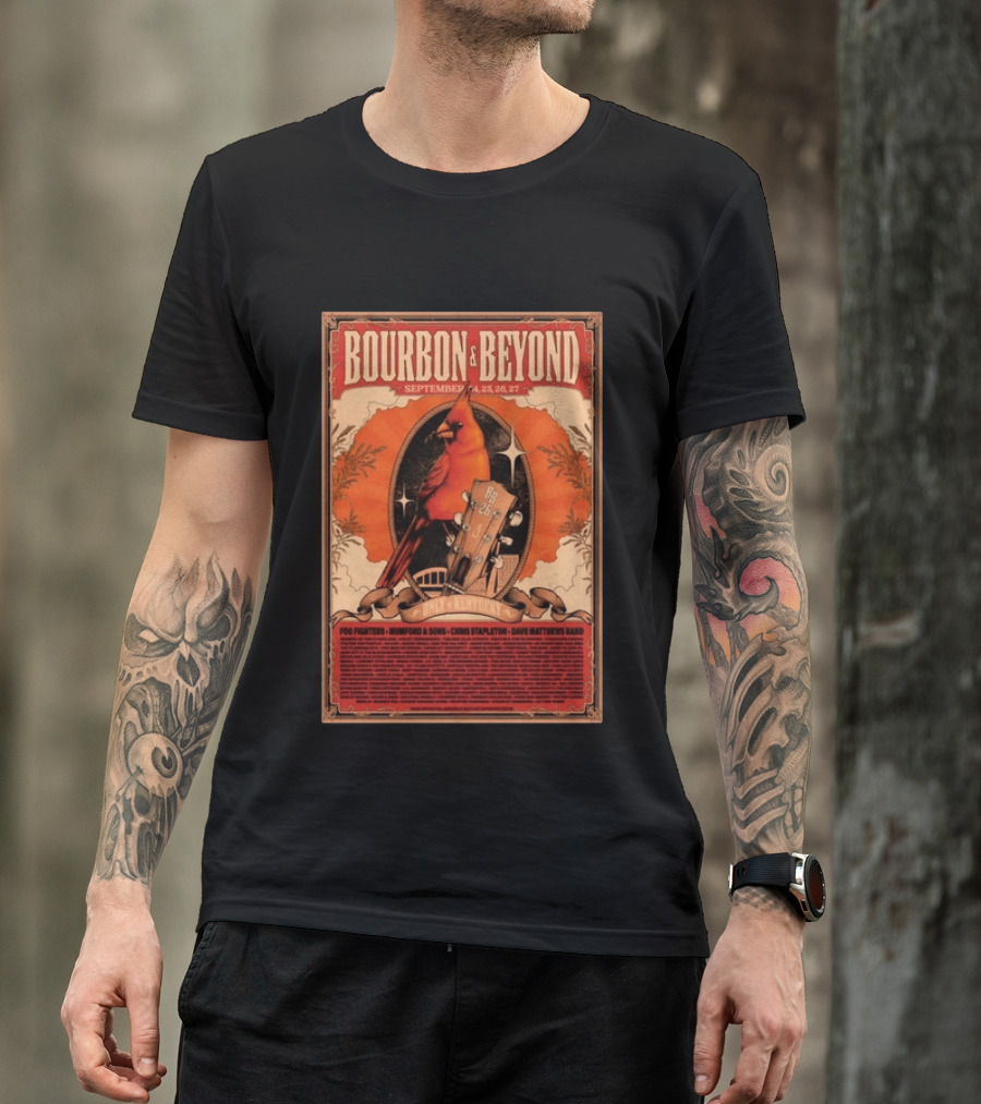 Bourbon & Beyond September 24 25 26 27 Louisville Kentucky Foo Fighters Mumford & Sons Chris Stapleton Dave Matthews Band T-Shirt