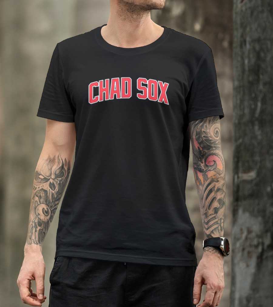 CHAD SOX Bold Red Lettering T-Shirt