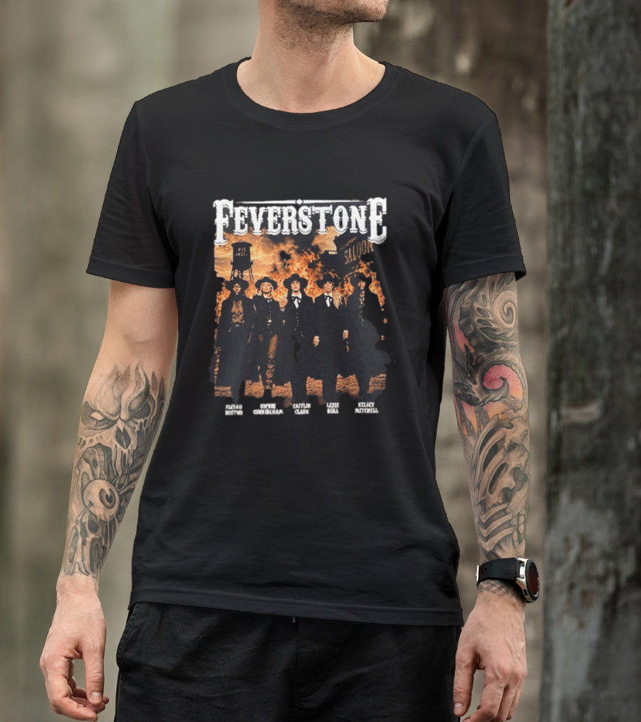 Feverstone Fever Saloon Fire Western Group T-Shirt
