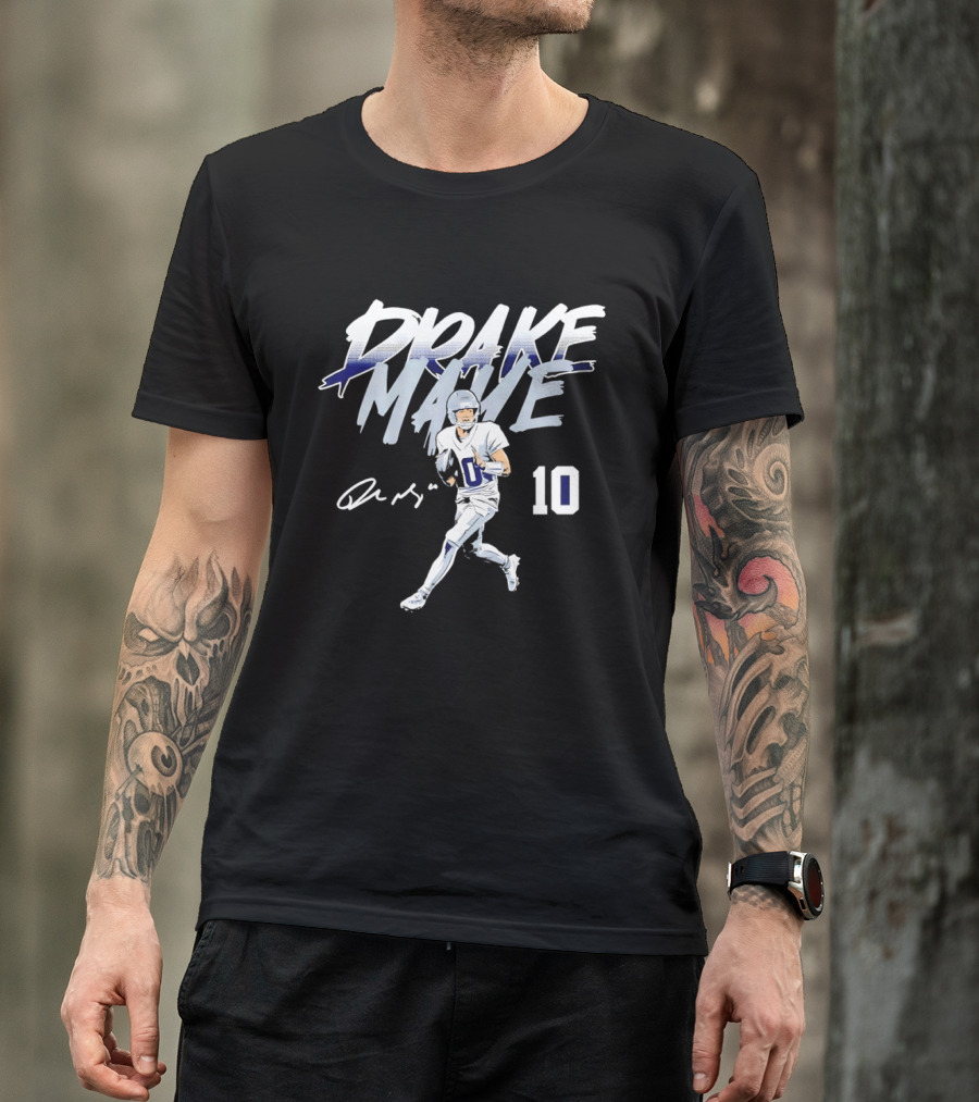 Drake Maye 10 New England Patriots Football 2026 T-Shirt