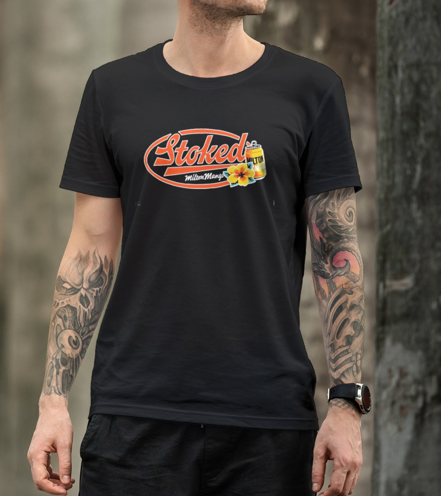 Milton Mango Stoked With Flowers Can T-Shirt