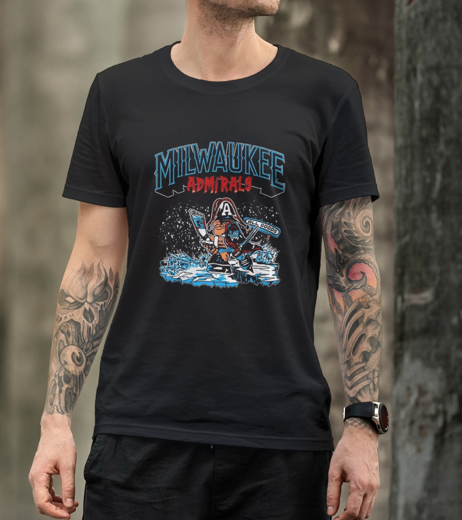 Milwaukee Admirals 2020 All Goods Hockey Ice T-Shirt
