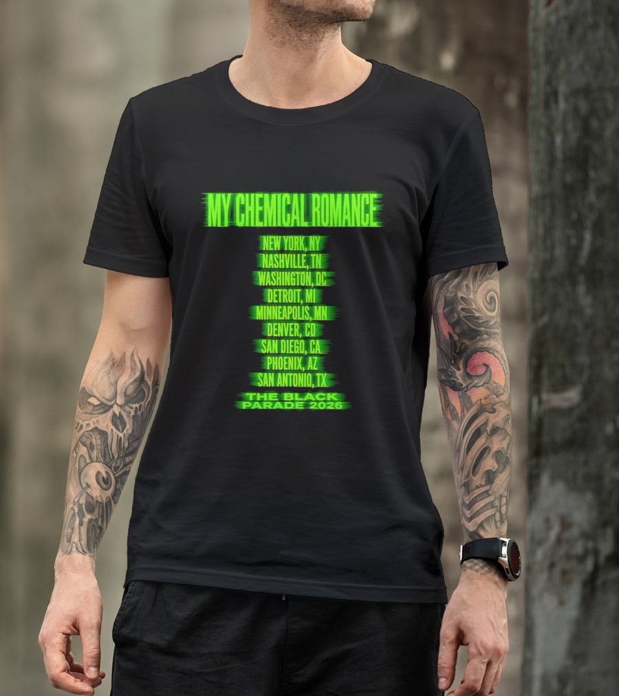 My Chemical Romance The Black Parade 2026 Nashville TN Tour Dates T-Shirt