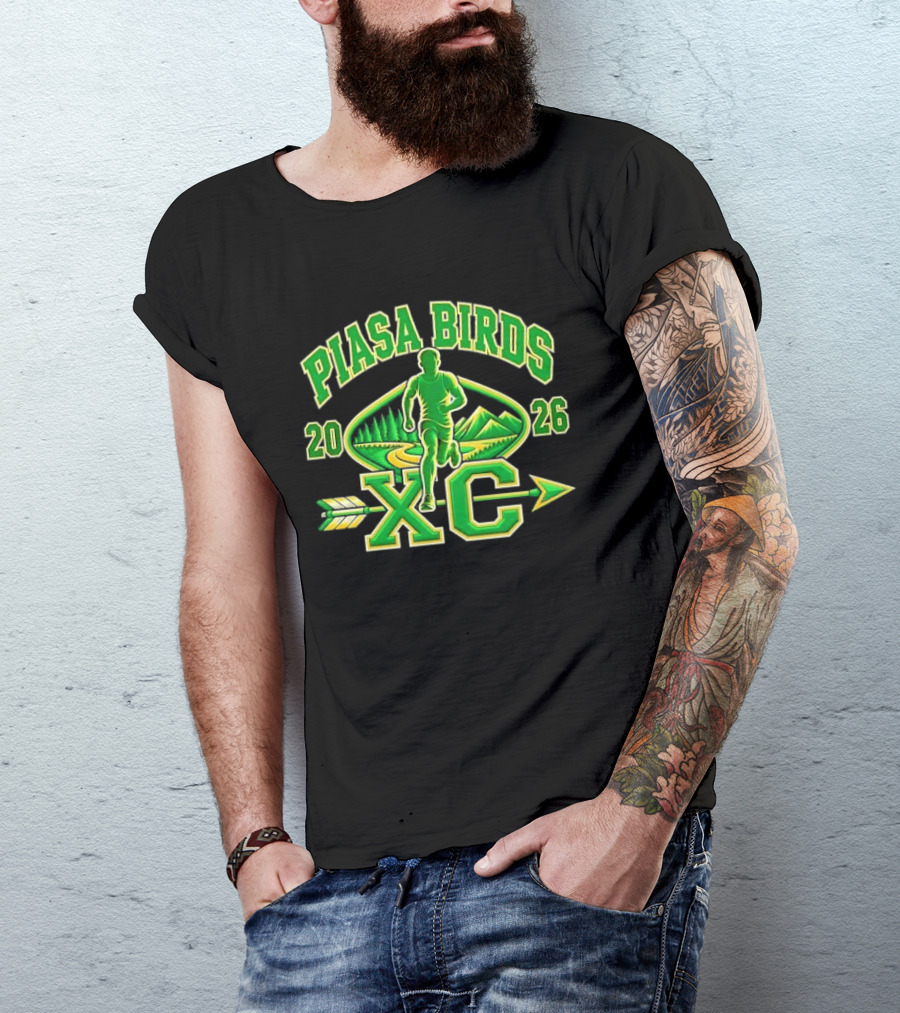 Piasa Birds XC 2026 Male Runner Forest Path Mountains T-Shirt