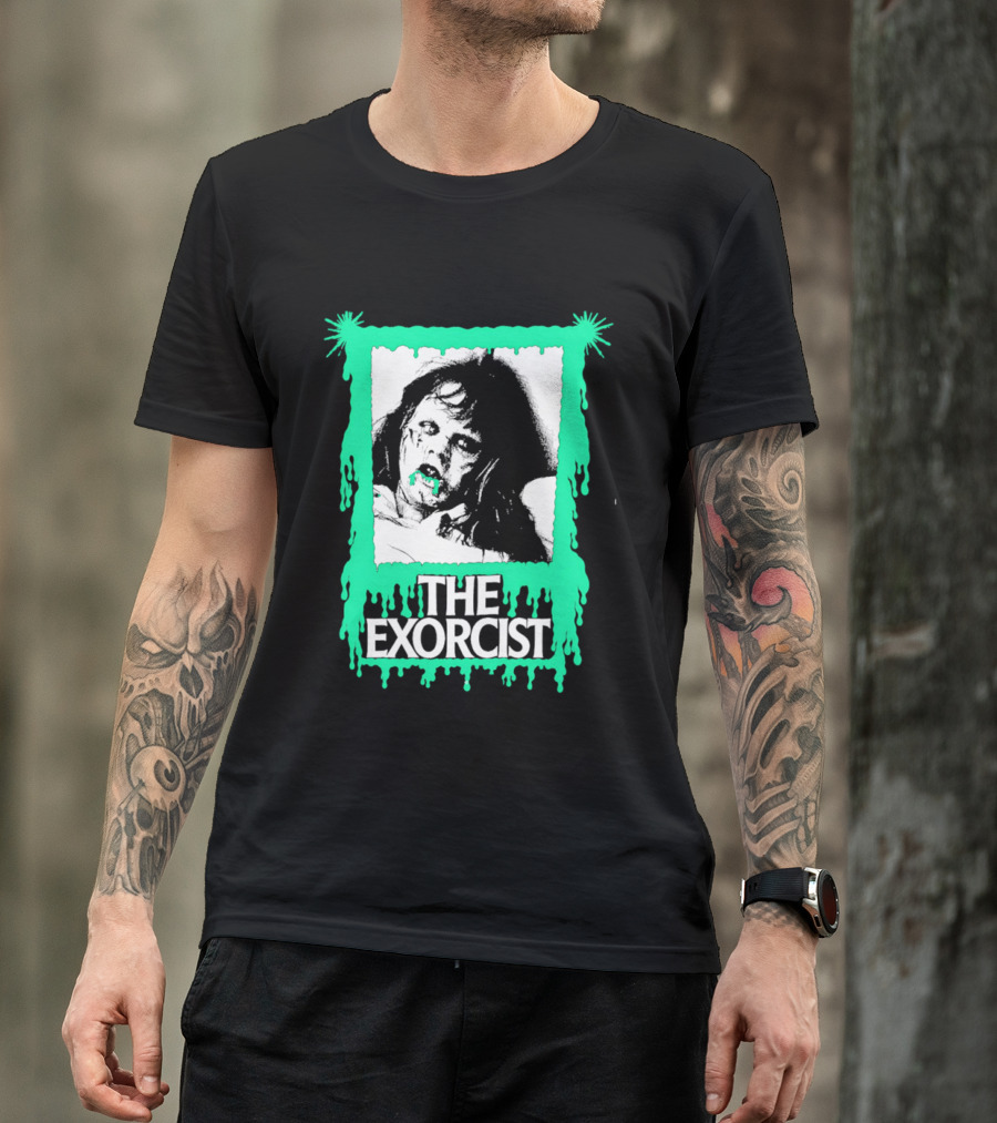 The Exorcist Regan Macneil Neon Drip Horror T-Shirt