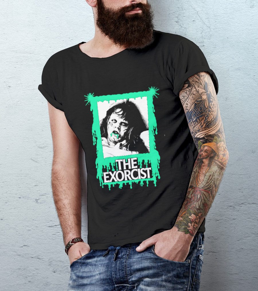 The Exorcist Regan Macneil Neon Drip Horror T-Shirt