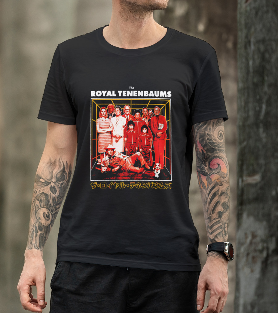 The Royal Tenenbaums Movie Cast Retro Japanese T-Shirt