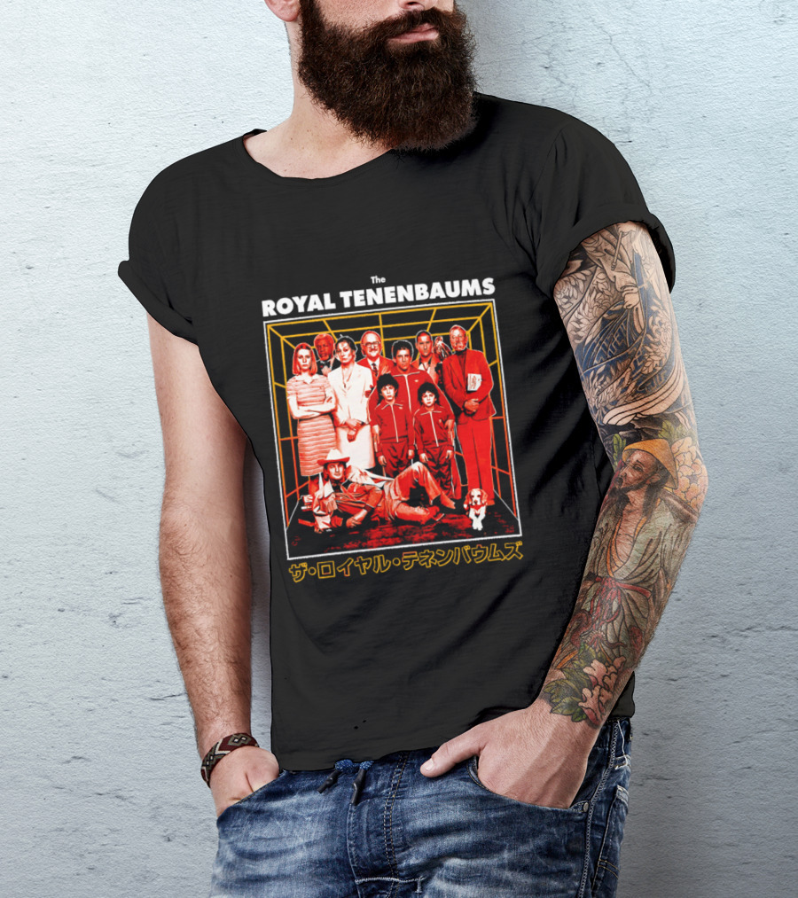 The Royal Tenenbaums Movie Cast Retro Japanese T-Shirt