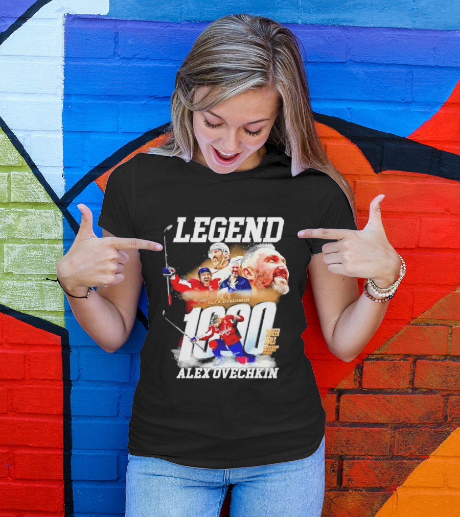 Legend Alex Ovechkin 1000 Career Goals Washington Capitals NHL Player T-Shirt