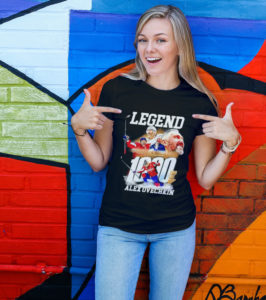 Legend Alex Ovechkin 1000 Career Goals Washington Capitals NHL Player T-Shirt