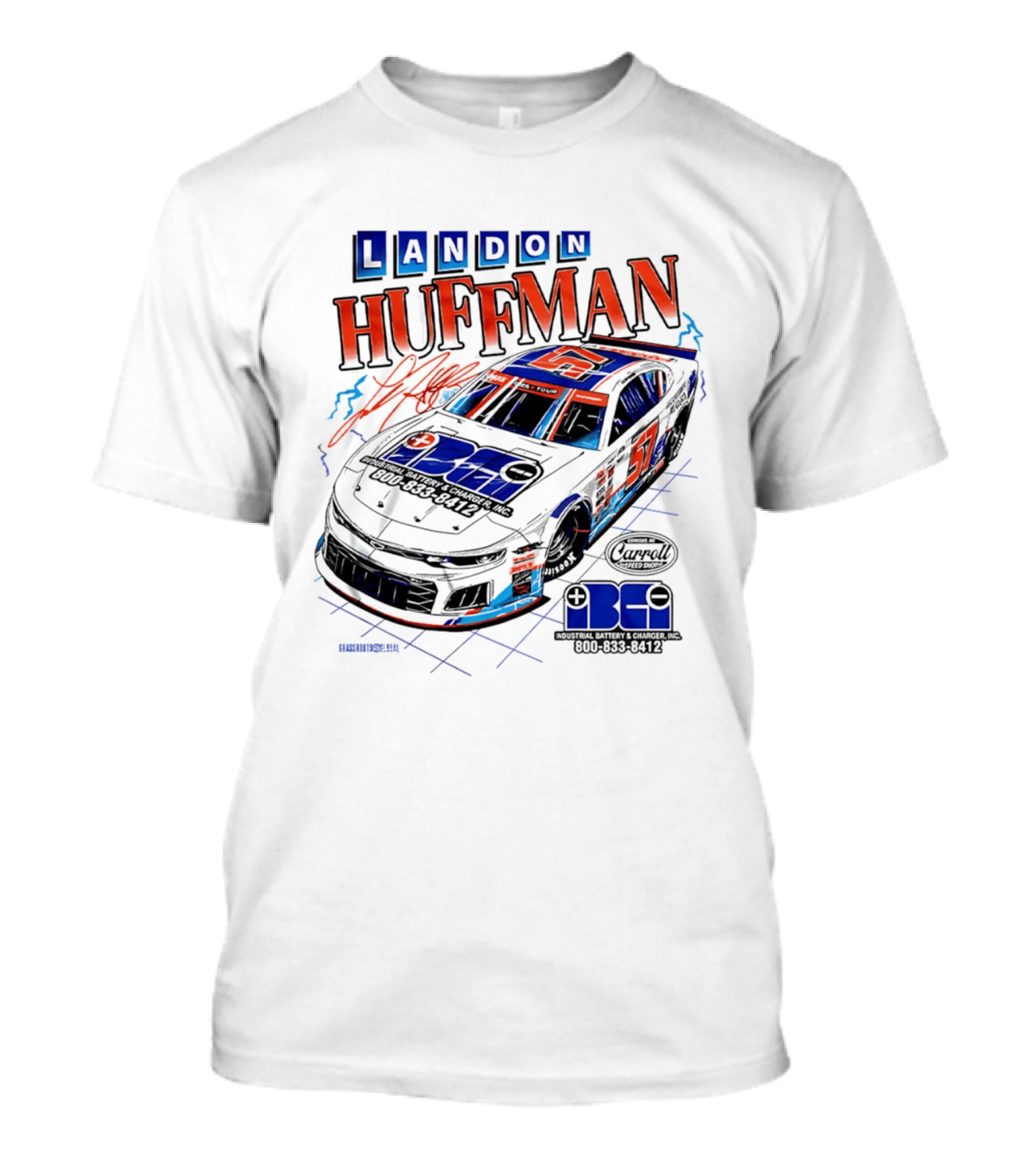 Landon Huffman 2026 Cars Tour Fully Charged Racing T-Shirt