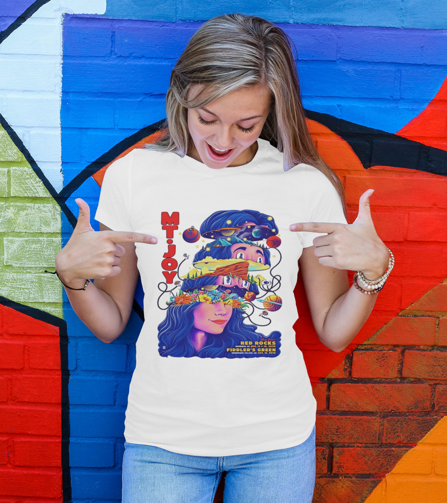 MT. Joy Red Rocks Fiddler's Green Aug 11 2026 Floral Space T-Shirt