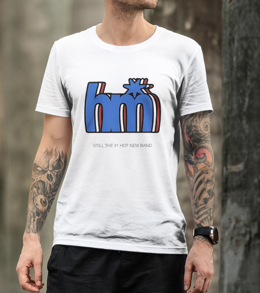 HM Still The Number 1 Hot New Band Blue Star 3D Layered Shadow T-Shirt