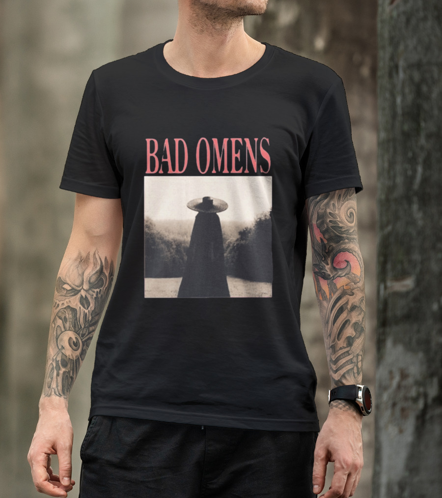 Bad Omens Specter Tour Dark Figure In Shadowy Landscape T-Shirt