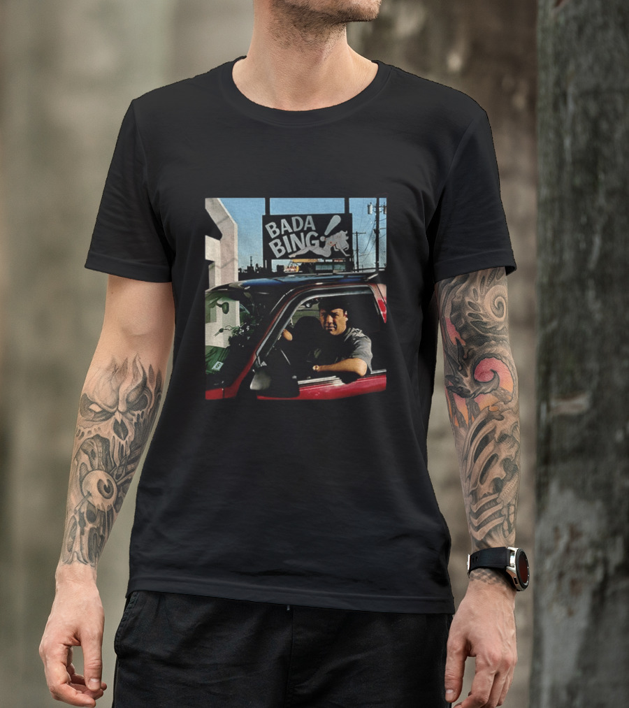 Bada Bing Tony Soprano Vintage Car Scene Sopranos Iconic TV Series T-Shirt