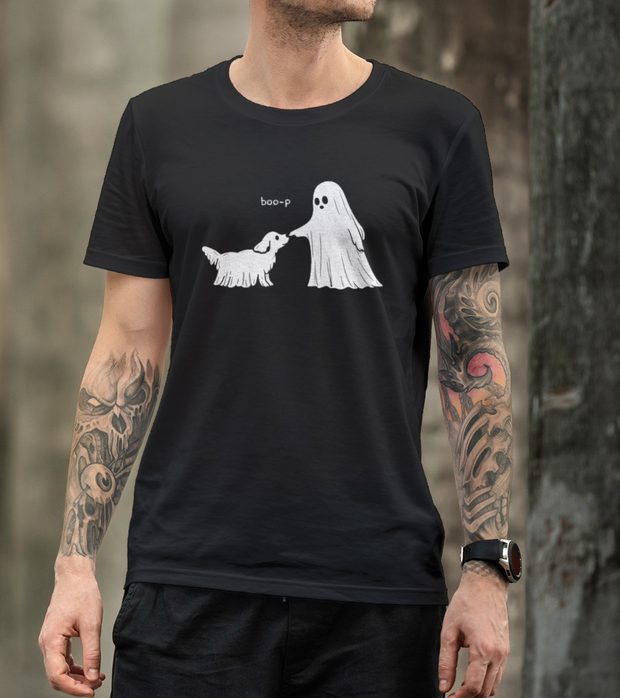 Boo P Ghost And Dog Pet Cartoon T-Shirt