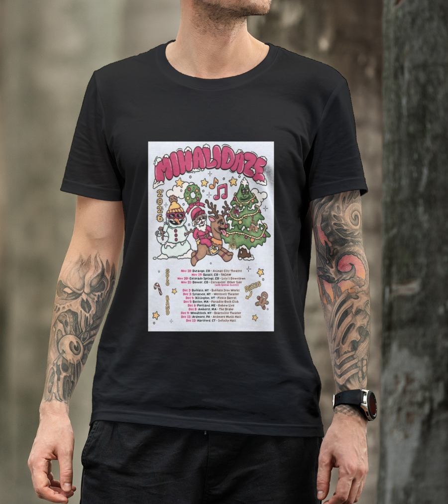 MIHALIDAZE 2026 Tour Solo Band Dates T-Shirt