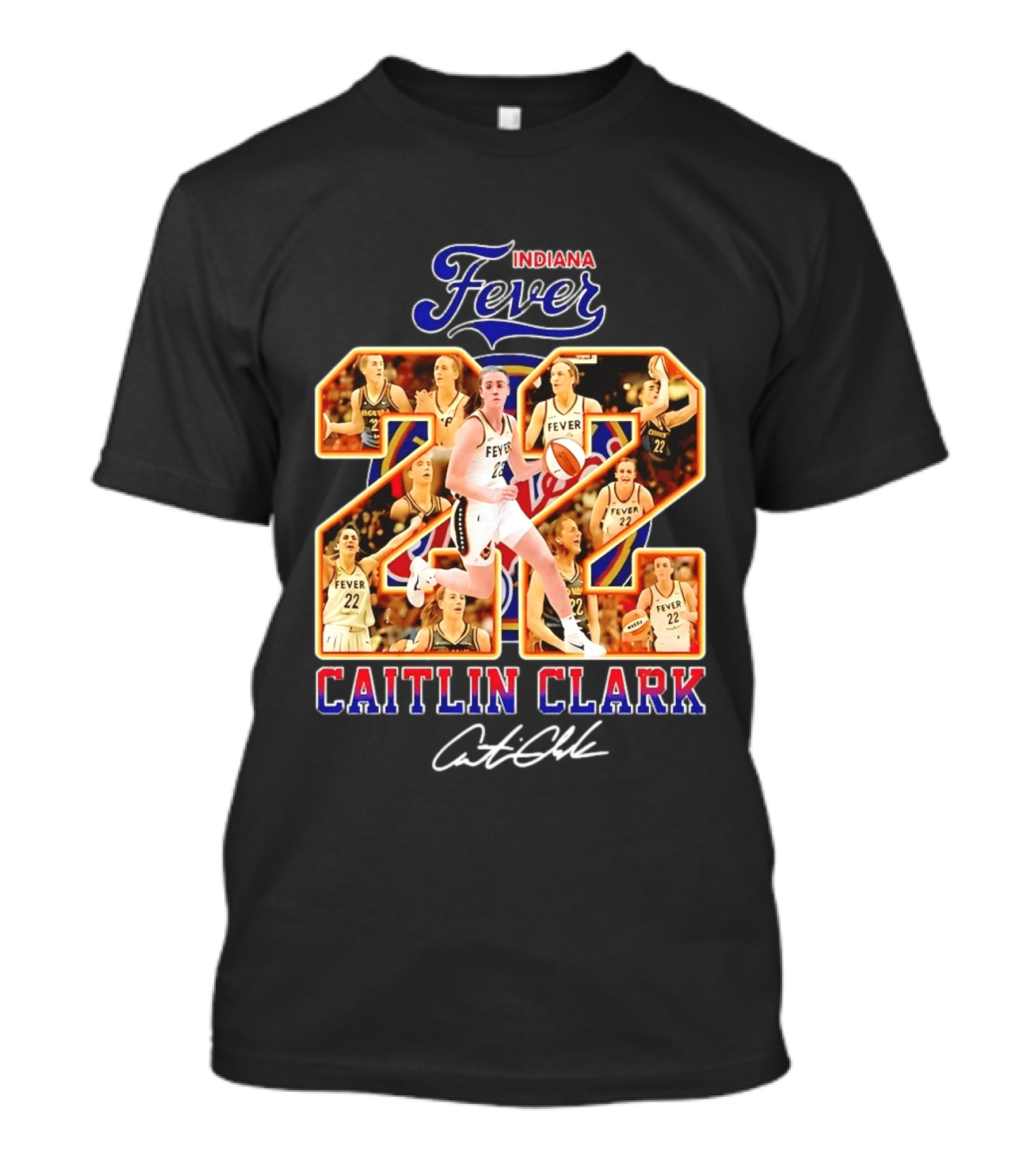 Indiana Fever Caitlin Clark #22 Collage WNBA T-Shirt