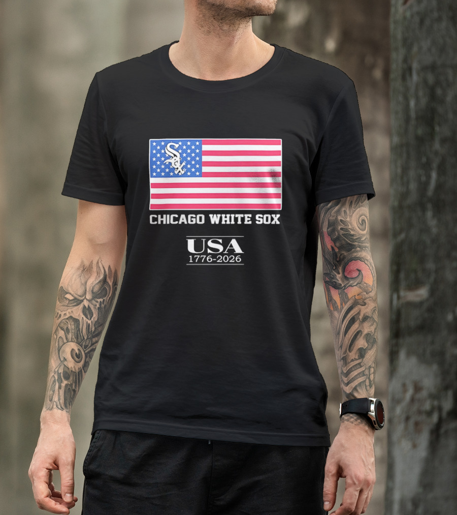 Chicago White Sox USA 1776 2026 Stars And Stripes American Flag T-Shirt