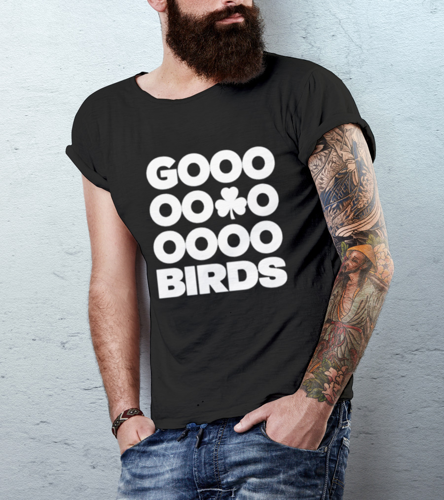 Philadelphia Eagles GOOO BIRDS Shamrock Fan Football T-Shirt