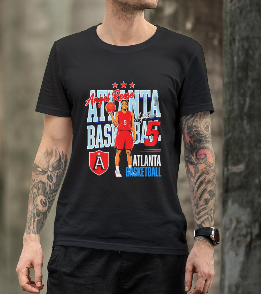 Angel Reese Atlanta Basketball Number 5 T-Shirt