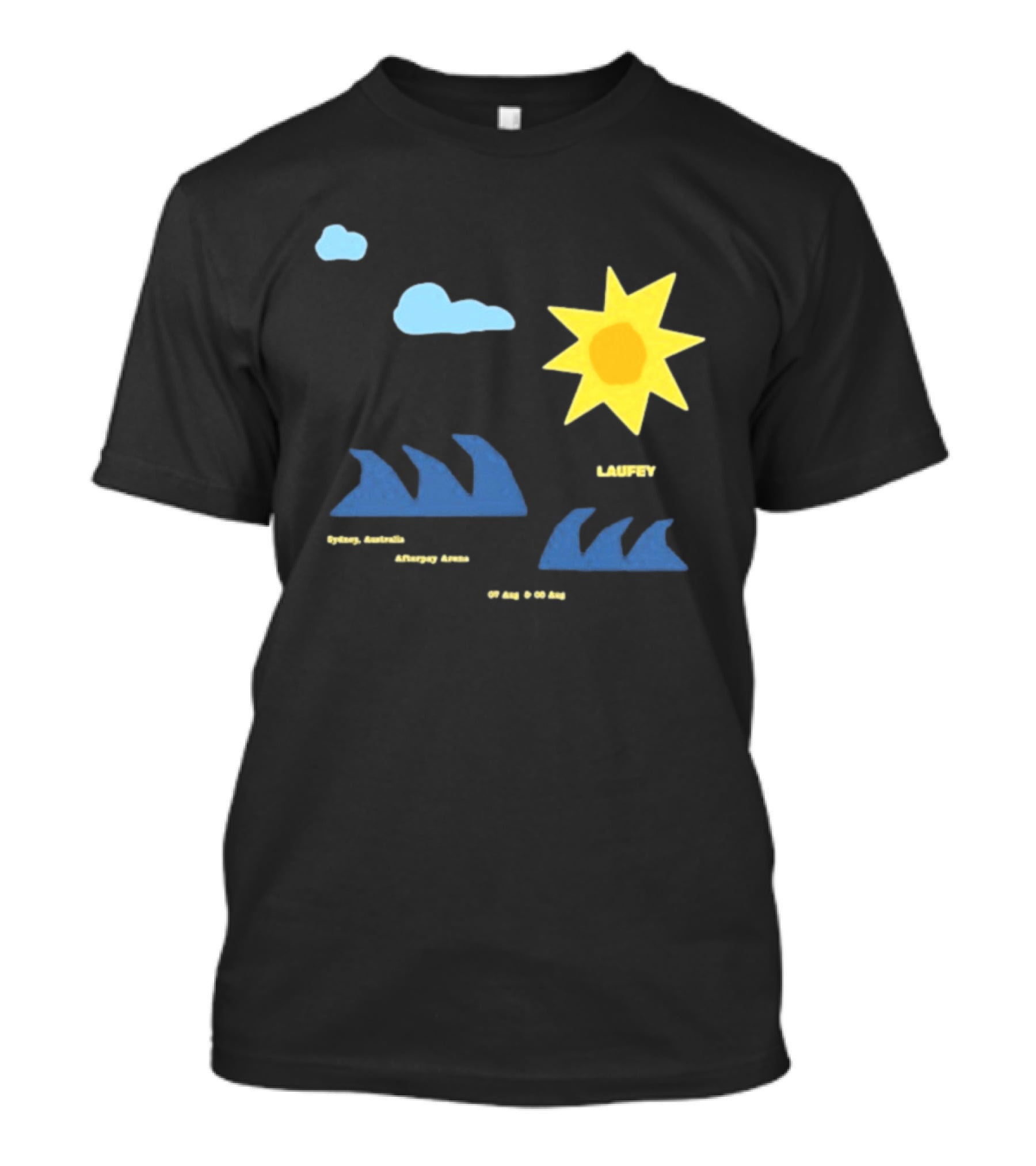 Sydney Australia Opera House Laufey Event Sun & Clouds T-Shirt