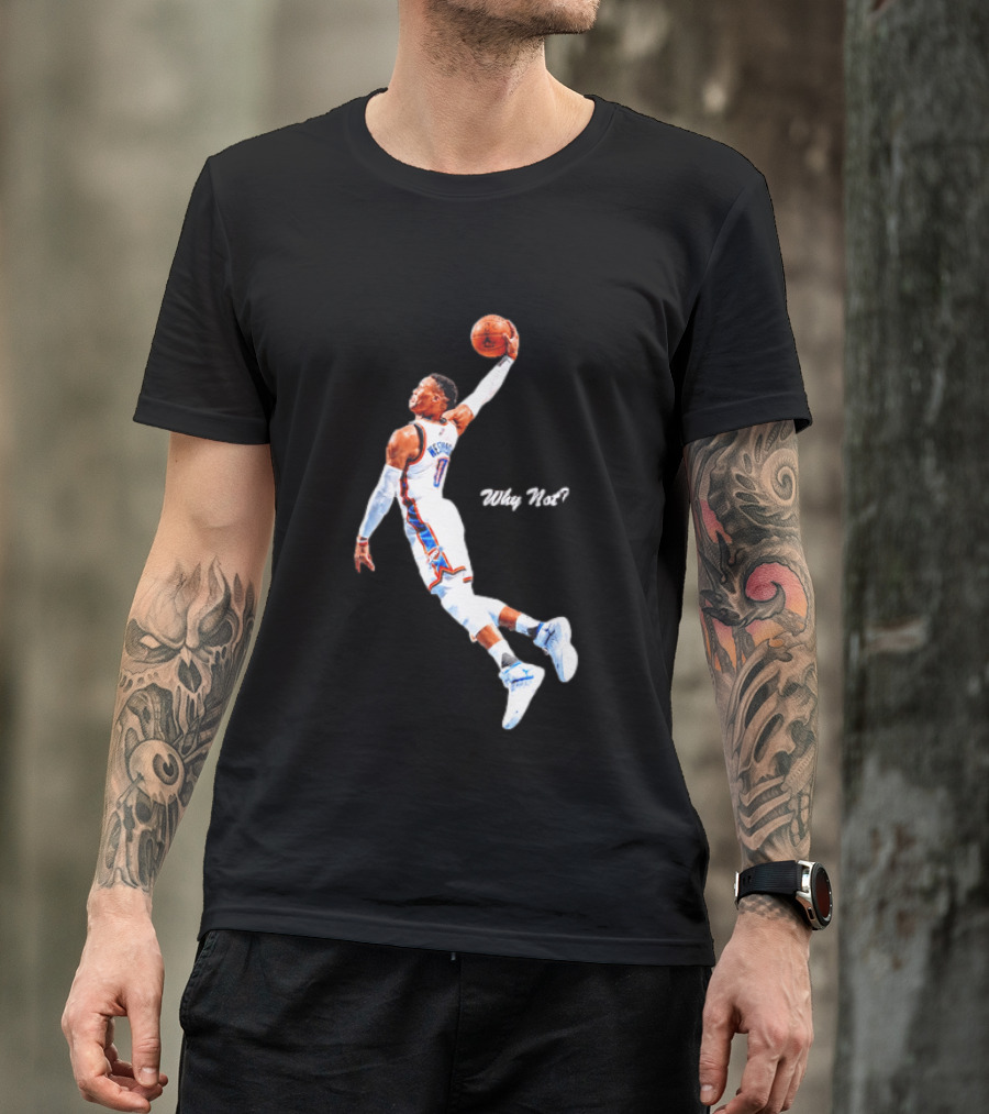 Russell Westbrook OKC Thunder Why Not Basketball Dunk T-Shirt