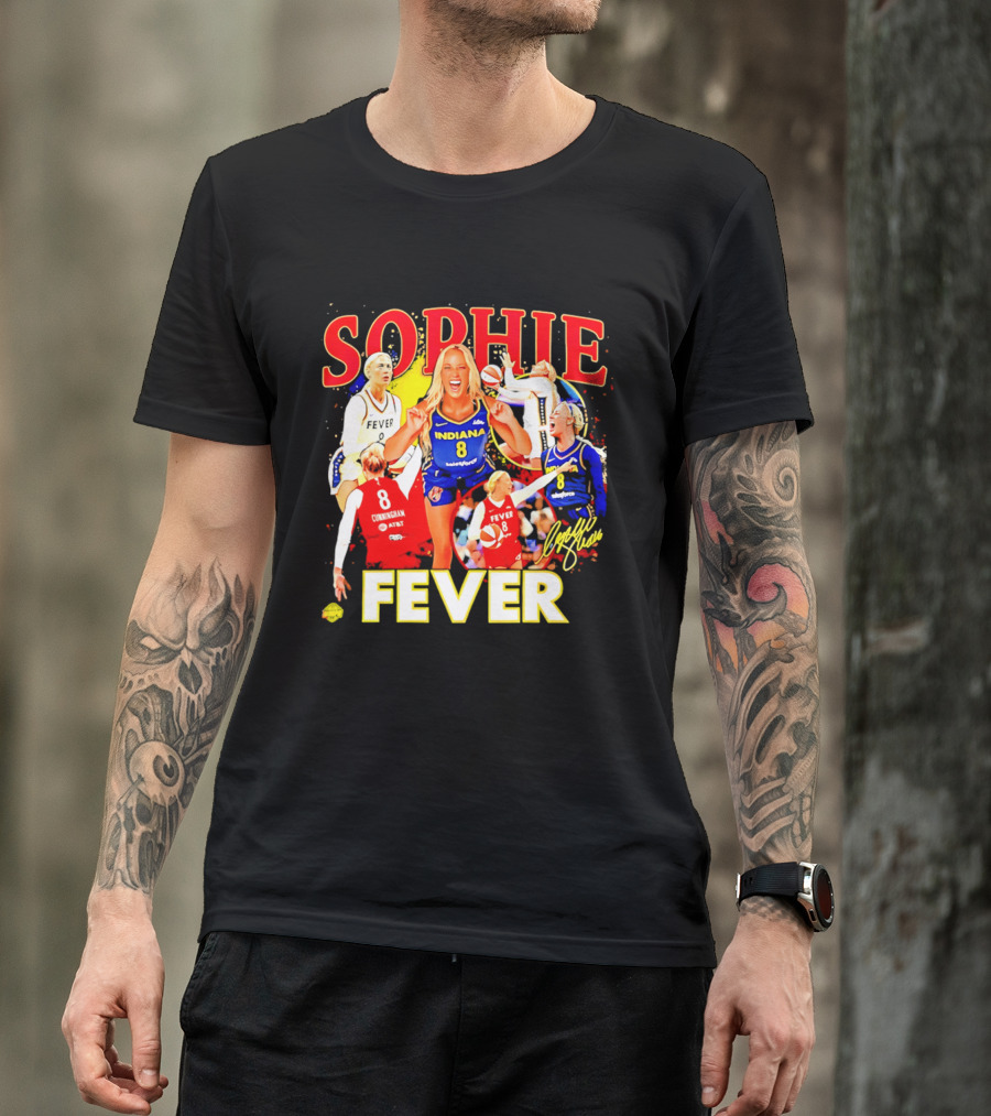 Sophie Cunningham Indiana Fever 8 Basketball Star T-Shirt