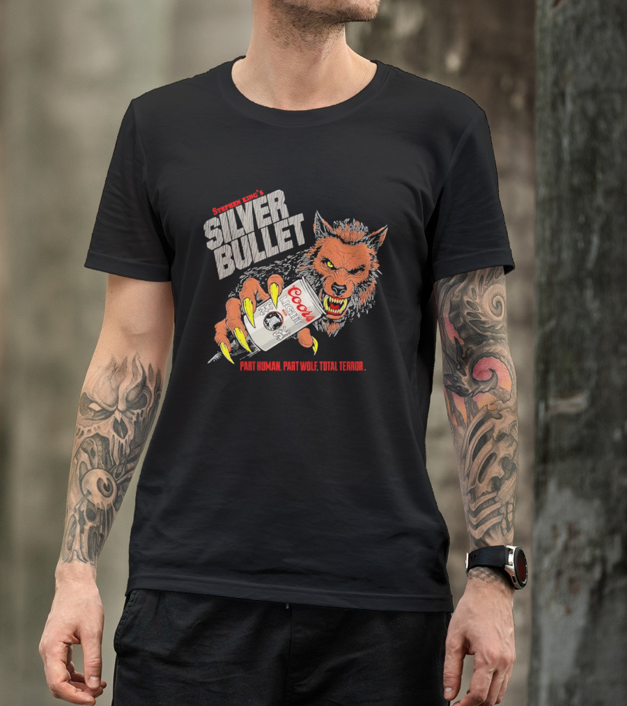Stephen King's Silver Bullet Coors Part Human Part Wolf Total Terror T-Shirt