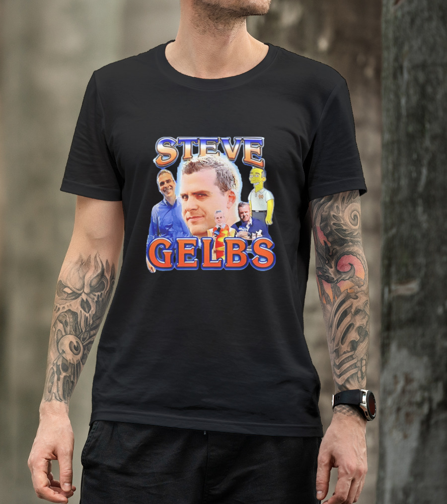 Steve Gelbs Bootleg Photo Collage Simpsonized Cartoon Hot Dog Suit T-Shirt