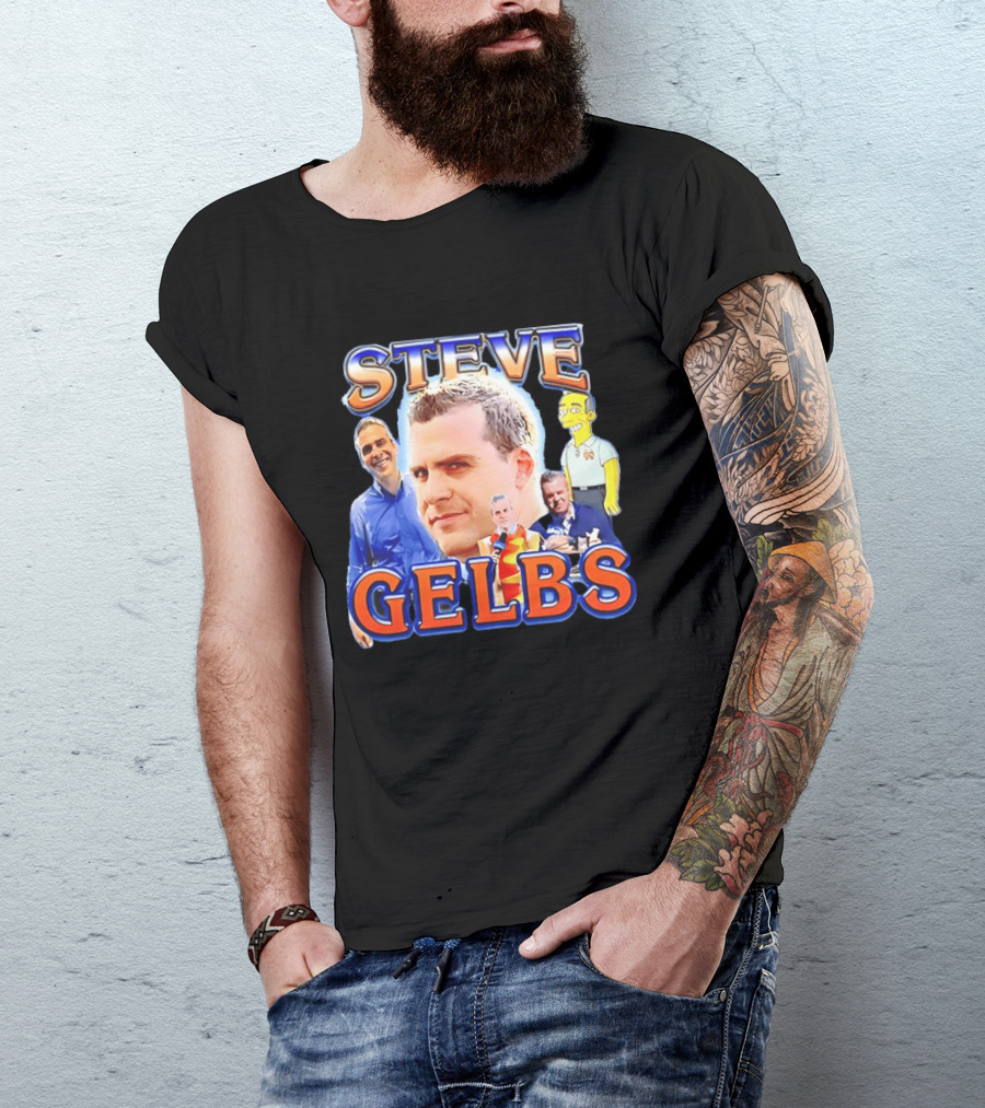 Steve Gelbs Bootleg Photo Collage Simpsonized Cartoon Hot Dog Suit T-Shirt