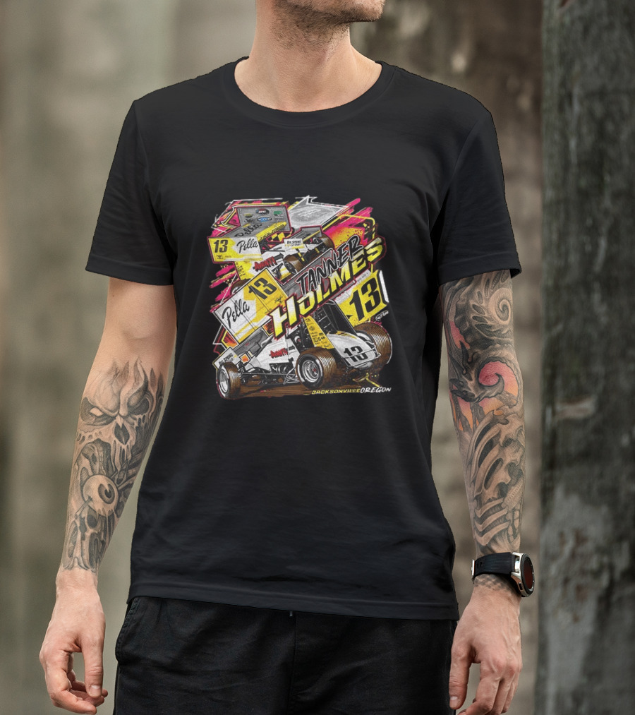 Tanner Holmes Sprint Car Racing Number 13 Pella Jacksonville Oregon T-Shirt