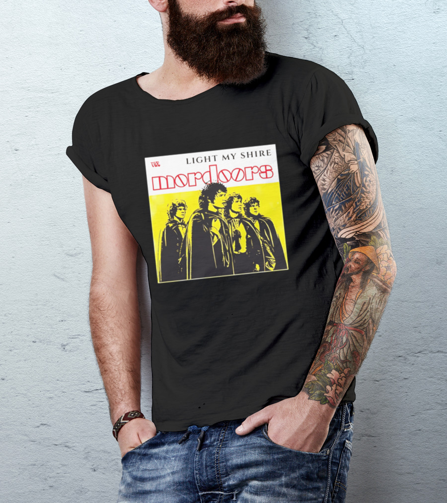 The Light My Shire Mordoors Four Hobbits Cloaks Yellow T-Shirt