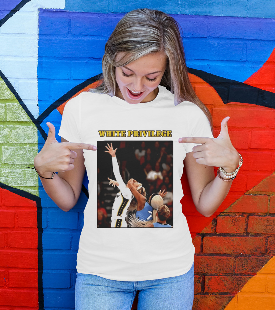 WHITE PRIVILEGE Sophie Cunningham DiJonai Carrington Basketball Confrontation T-Shirt