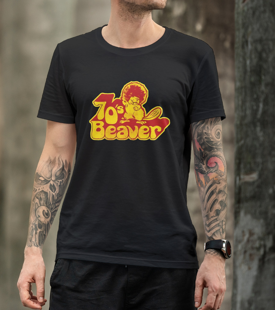 70's Beaver Retro Funky Cartoon T-Shirt