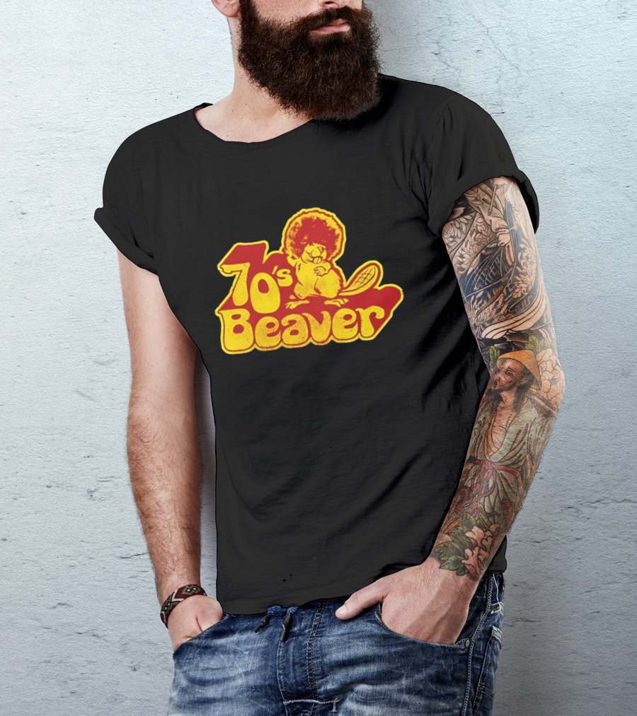 70's Beaver Retro Funky Cartoon T-Shirt