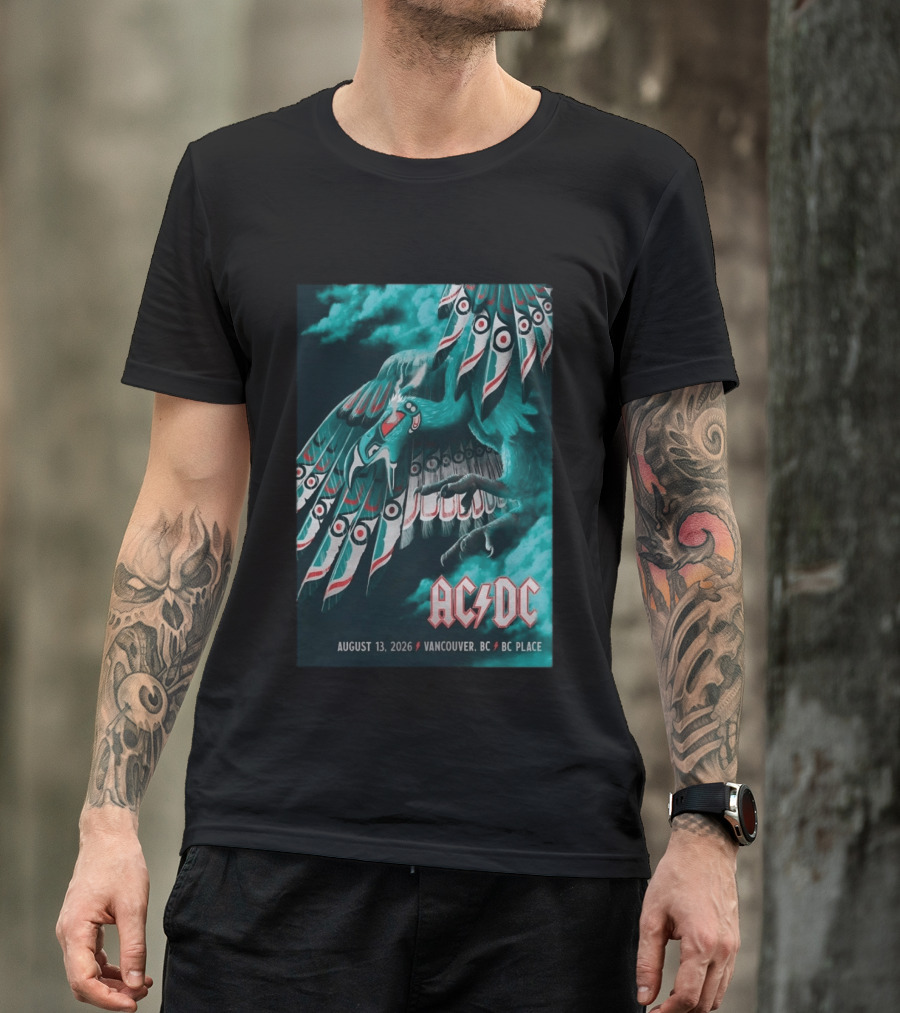 AC DC August 13 2026 Vancouver BC Place T-Shirt