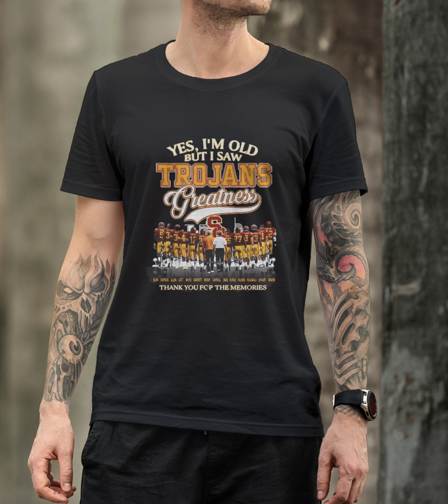 Yes I'm Old But I Saw Trojans Greatness Bush Simpson Allen Lott White Garrett McKay Carroll Seau Thank You For The Memories T-Shirt
