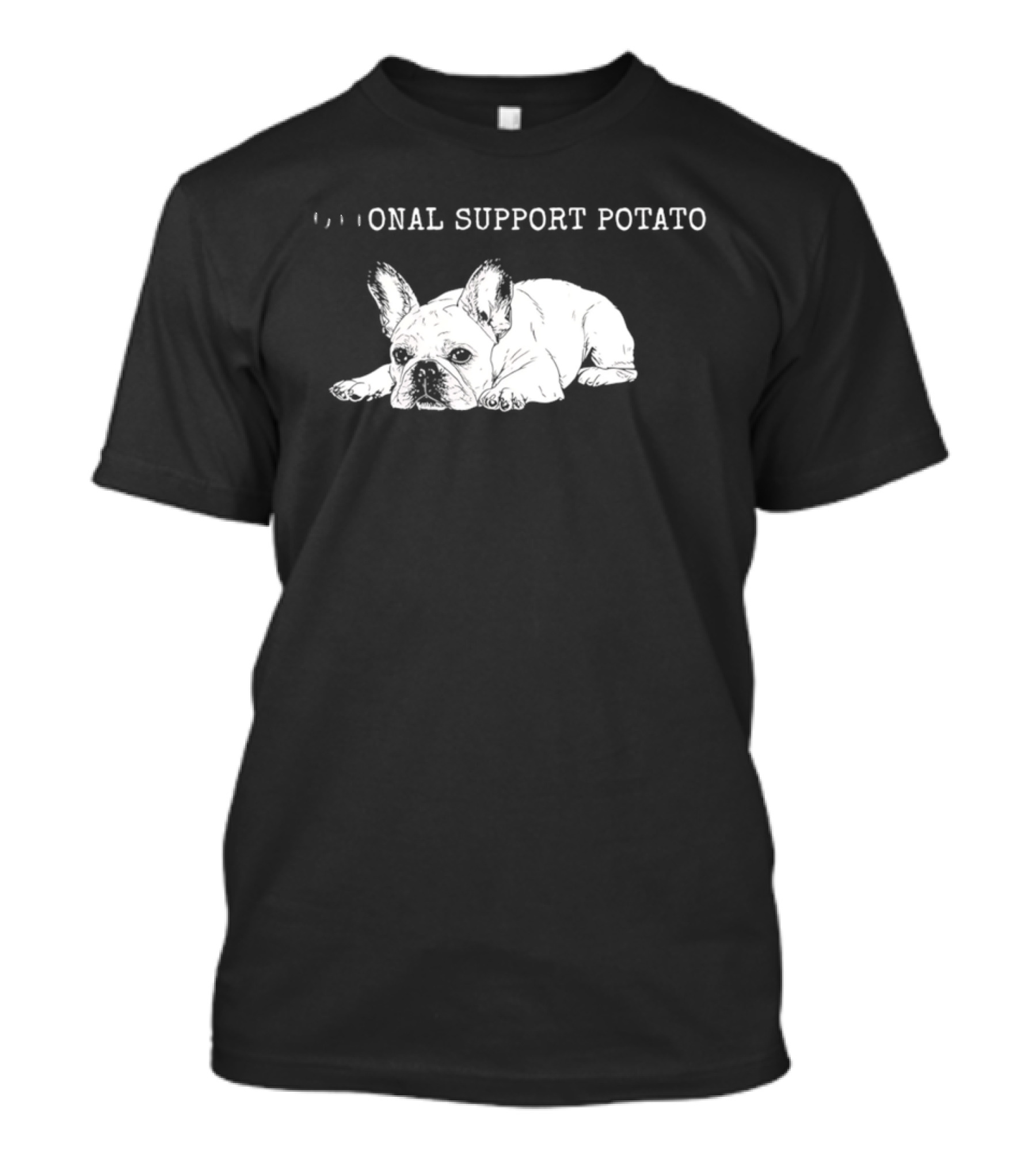 Emotional Support Potato French Bulldog Dog Lovers Humor T-Shirt