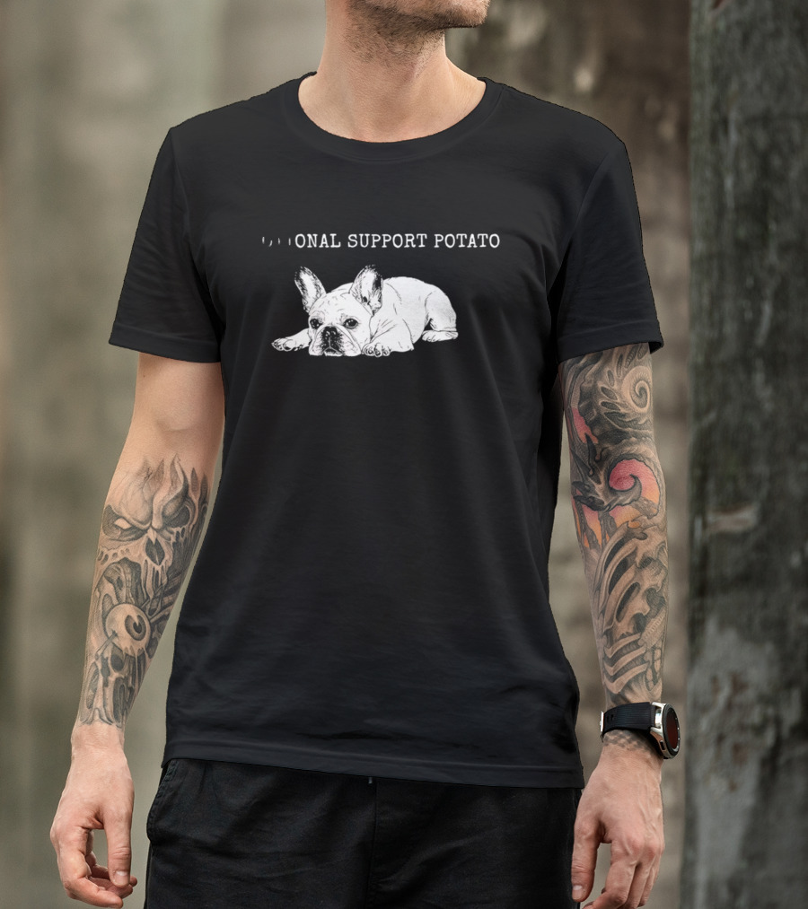 Emotional Support Potato French Bulldog Dog Lovers Humor T-Shirt