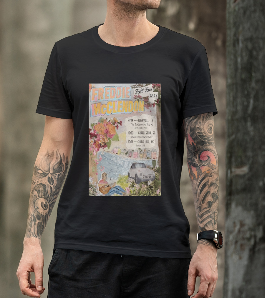 Freddie McClendon Fall Tour 2026 Nashville The Basement Concert T-Shirt