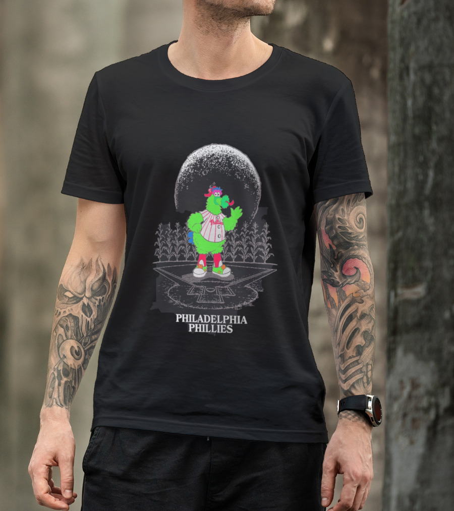 Philadelphia Phillies Field Of Dreams Phanatic Baseball Cornfield Moon T-Shirt