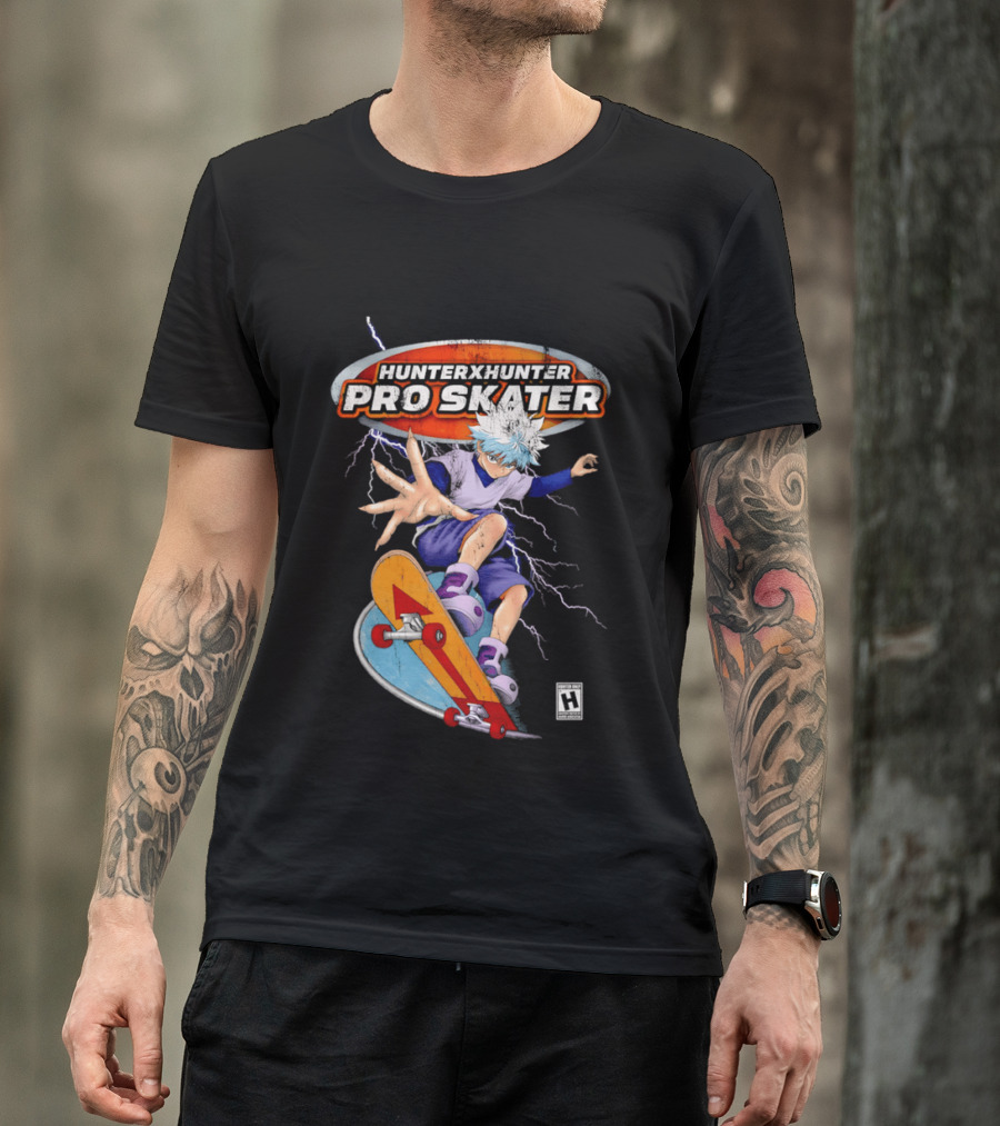 Hunter X Hunter Pro Skater Killua Zoldyck Lightning Skateboard T-Shirt