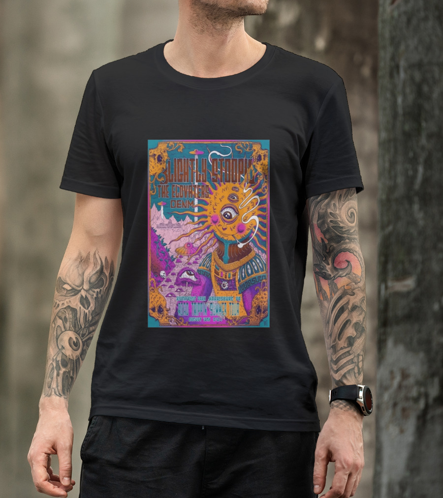 Slightly Stoopid The Elovaters DENM Road Trippin Summer Tour Riverfront Park Harrisburg PA August 13 2026 T-Shirt